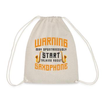 Saxophone Warning May - Turnbeutel - Natur - Vorne
