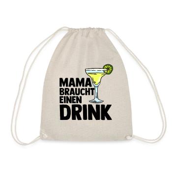 Mom Drink Celebrate Booze Mom - Drawstring Bag - nature - Front