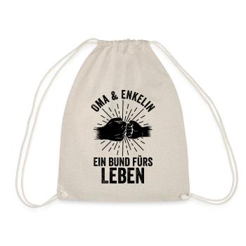 Großmutter Enkelin Oma - Turnbeutel - Natur - Vorne