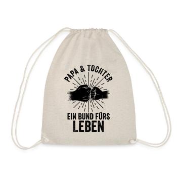 Father Dad And Daughter - Drawstring Bag - nature - Front