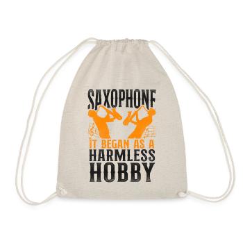 Saxophone Saxophone It Began As A - Drawstring Bag - nature - Front