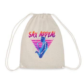 Saxophone Retro Vintage Sax Appeal - Drawstring Bag - nature - Front