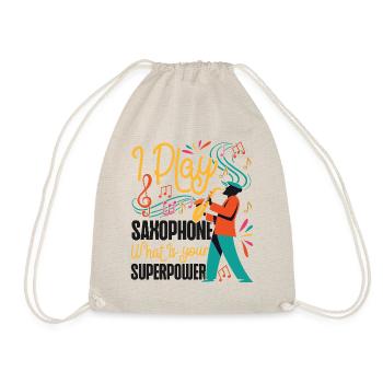 Saxophone I Play Saxophone What Is - Turnbeutel - Natur - Vorne