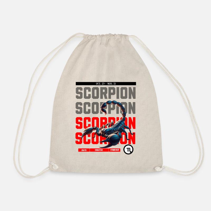 Scorpio Design gift Zodiac Gift - Drawstring Bag - nature