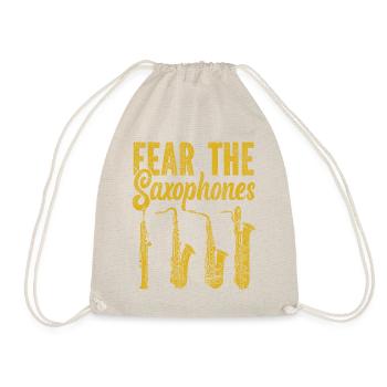 Saxophone Fear The Saxophones - Drawstring Bag - nature - Front