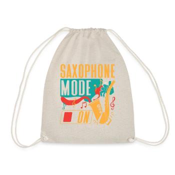 Saxophone Saxophone Mode On - Drawstring Bag - nature - Front
