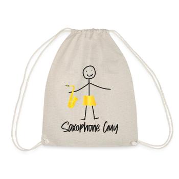 Saxophone Saxophone Guy - Drawstring Bag - nature - Front