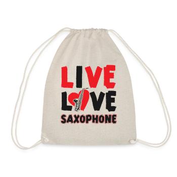 Saxophone Live Love Saxophone - Turnbeutel - Natur - Vorne