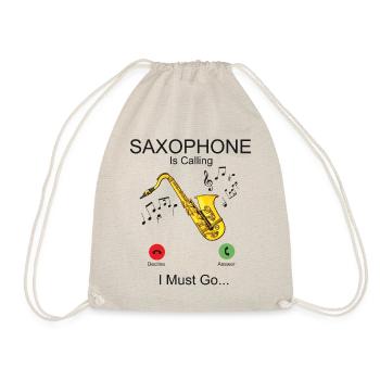 Saxophone Phone Display Saxophone - Turnbeutel - Natur - Vorne