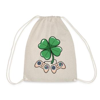 Gaming Shamrock St Patrick's Day Gamer Gifts - Turnbeutel - Natur - Vorne