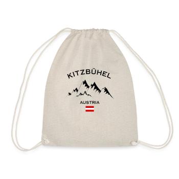 Kitzbühel Ski Resort Austrian Alps Skiing Souvenir - Drawstring Bag - nature - Front