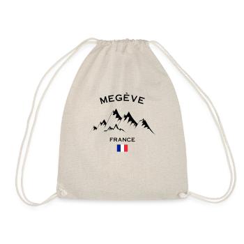 Megeve Ski Resort French Alps Skiing Souvenir - Drawstring Bag - nature - Front
