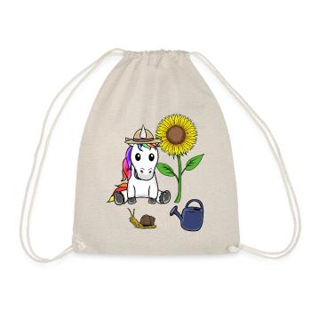 Pour les enfants Jardinier Licorne Enfant Fleurs Bébé - Sac de sport léger - nature - Devant