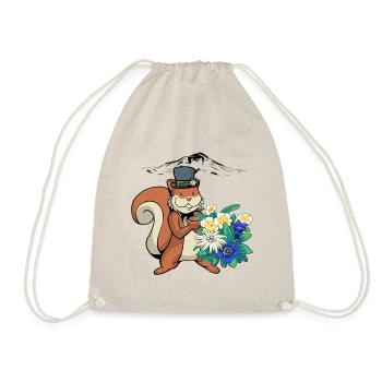 Squirrel Children Child Mountains Austria Tyrol - Drawstring Bag - nature - Front