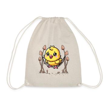 Hanging Out Chilling Hammock Chick Kids Child Baby - Drawstring Bag - nature - Front