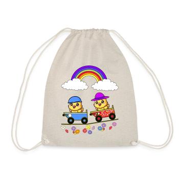 Easter Chick Boxes Race Kids Baby Child - Drawstring Bag - nature - Front