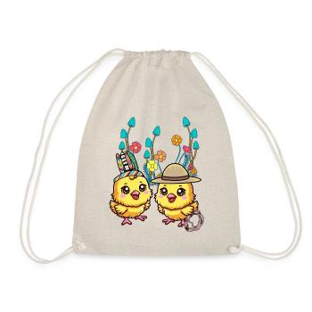 Küken Ostern Wilder Westen Kinder Kind Baby - Turnbeutel - Natur - Vorne