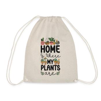 Plant Lover Gardening Home Is - Drawstring Bag - nature - Front