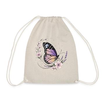 Papillon et fleurs au printemps - Sac de sport léger - nature - Devant
