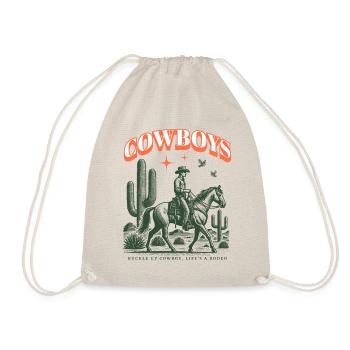 Cowboy Ride – Western Retro Look - Drawstring Bag - nature - Front