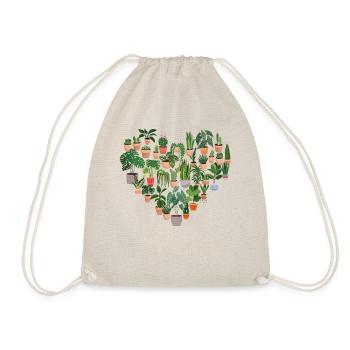 Plant Lover Gardening Heart - Drawstring Bag - nature - Front