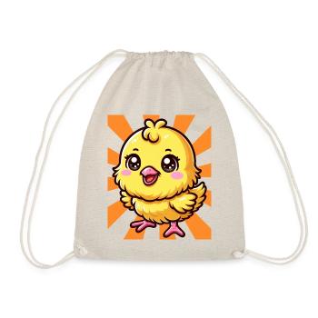 Chick Chicken Chickens Retro 80s 90s - Drawstring Bag - nature - Front