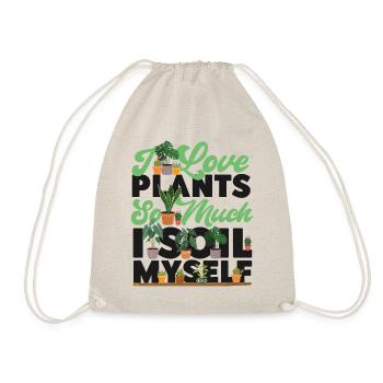 Plant Lover Gardening Pun I Love - Drawstring Bag - nature - Front