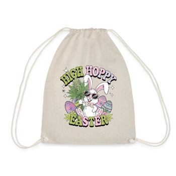 Funny Easter Bunny with Weed – High Hoppy Easter - Drawstring Bag - nature - Front