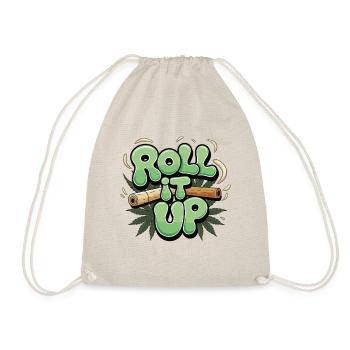 Roll It Up – Stoner Design for Cannabis Fans - Drawstring Bag - nature - Front