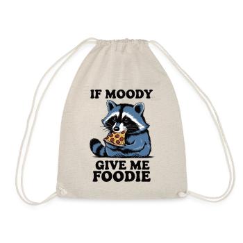 Hungry raccoon with pizza - Drawstring Bag - nature - Front