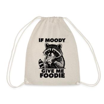 Moody? Feeding helps! Raccoon Shirt - Drawstring Bag - nature - Front