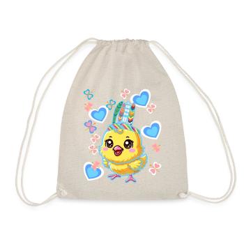 Hippie Hippies Chicken Chickens Chicks Easter - Drawstring Bag - nature - Front