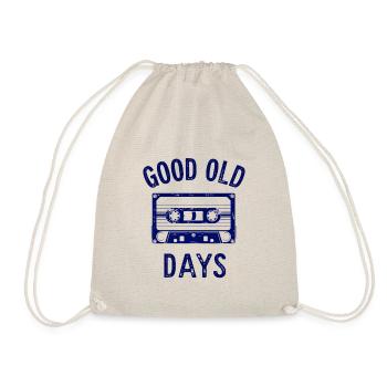 Good Old Days – Retro Cassette Design - Drawstring Bag - nature - Front