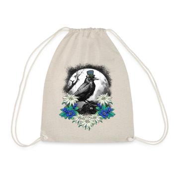 Tyrolean Crow Crows Ravens Raven Bird Tyrol - Drawstring Bag - nature - Front