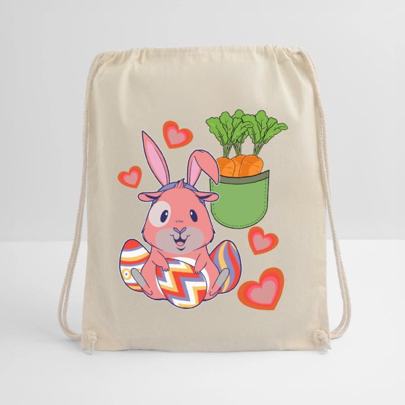 Bunny Bunny Easter Bunny Easter Eggs Eggs Drawstring Bag