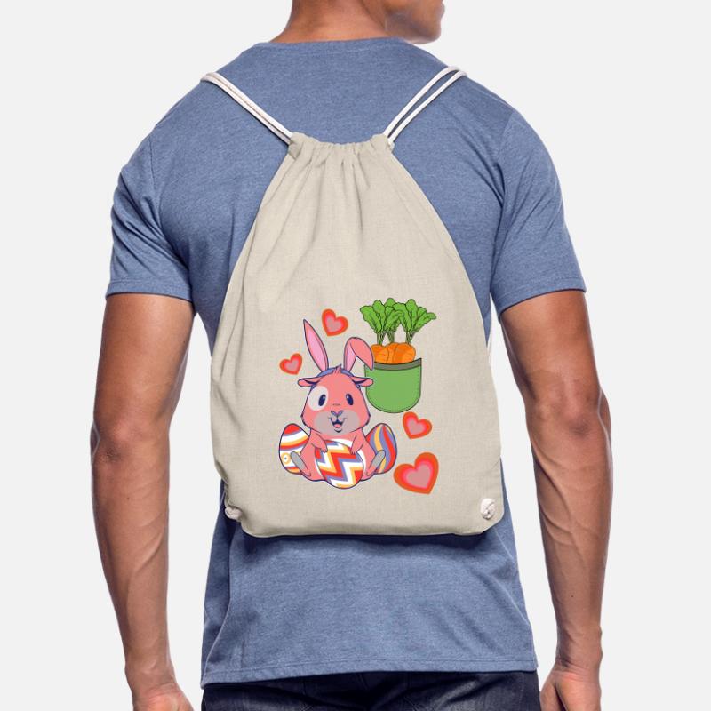 Bunny Bunny Easter Bunny Easter Eggs Eggs Drawstring Bag