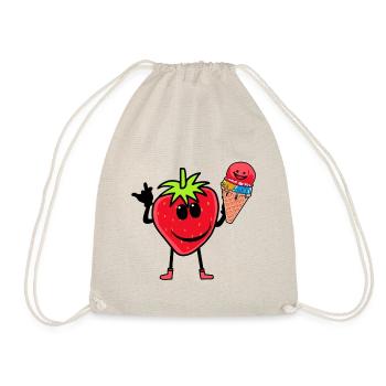 Fraises Fraise Glace Glace Enfants - Sac de sport léger - nature - Devant