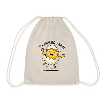 Mixed up again – egg with humor - Drawstring Bag - nature - Front