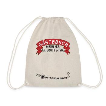 Guestbook My 52nd Birthday Gift Idea - Drawstring Bag - nature - Front