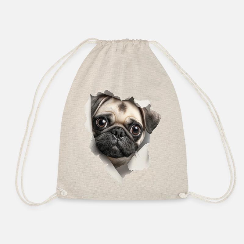 Mops - Turnbeutel - Natur