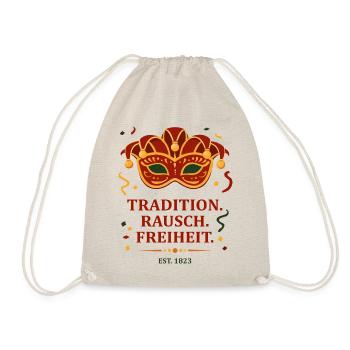 Tradition. Intoxication. Freedom. – Carnival mask - Drawstring Bag - nature - Front