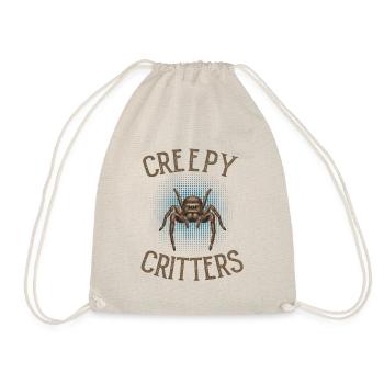 Creepy Critters – Realistic Jumping Spider - Drawstring Bag - nature - Front