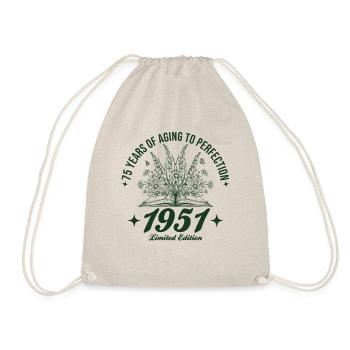 75e anniversaire Fleurs sauvages vintage 1951 rétro - Sac de sport léger - nature - Devant