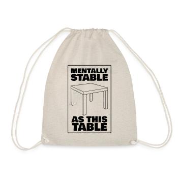 MENTALEMENT STABLE COMME UNE TABLE - noir - Sac de sport léger - nature - Devant