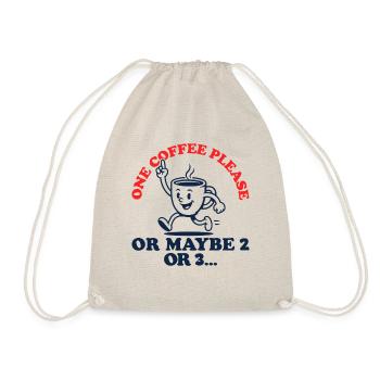 Tasse à café rétro Coffee S’il vous plaît - Sac de sport léger - nature - Devant