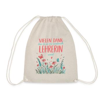 Beste Lehrerin Abschied Jobwechsel Rente - Turnbeutel - Natur - Vorne