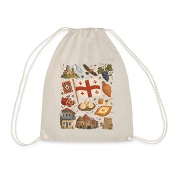 Georgia | Caucasus, Enjoyment & Home - Drawstring Bag - nature - Front