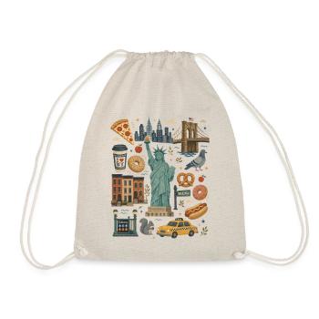 New York | Skyline, Taxi & City Love - Drawstring Bag - nature - Front