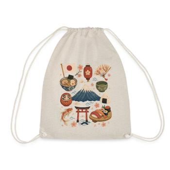 Japan | Fuji, Sakura & Indulgence - Drawstring Bag - nature - Front