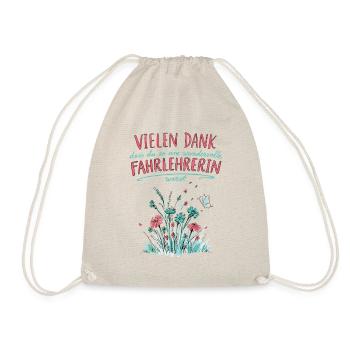 Beste Fahrlehrerin Abschied Jobwechsel Rente - Turnbeutel - Natur - Vorne